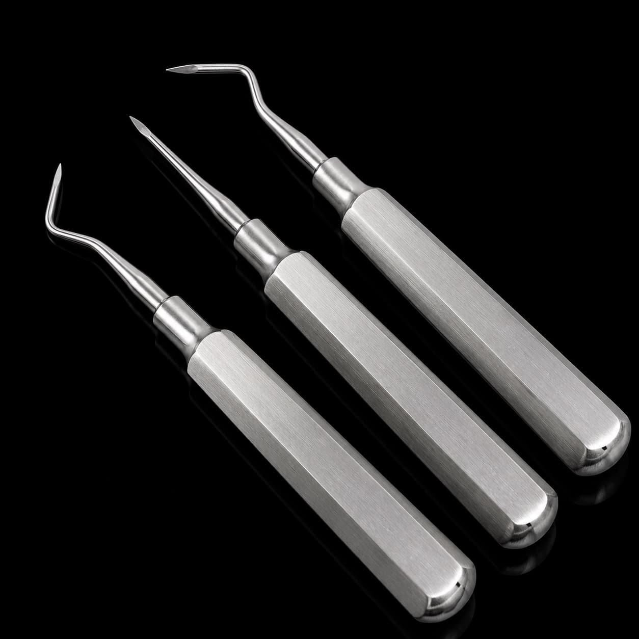 Dental Elevator Set of 3, Pattern 2 — catalogue product view