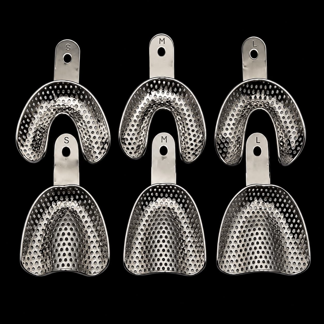 Stainless-Steel Impression Tray Set of 6 — catalogue product view